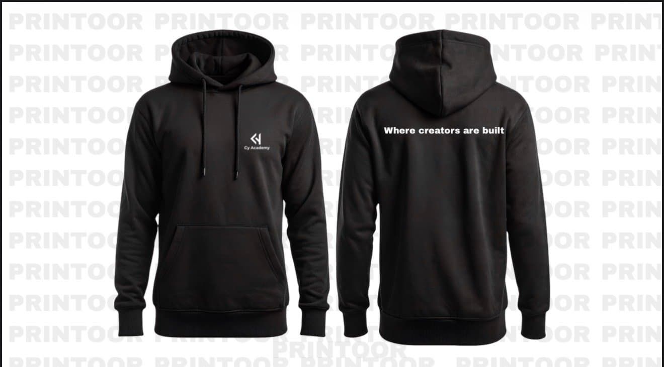 CY Academy merchandise: hoodie