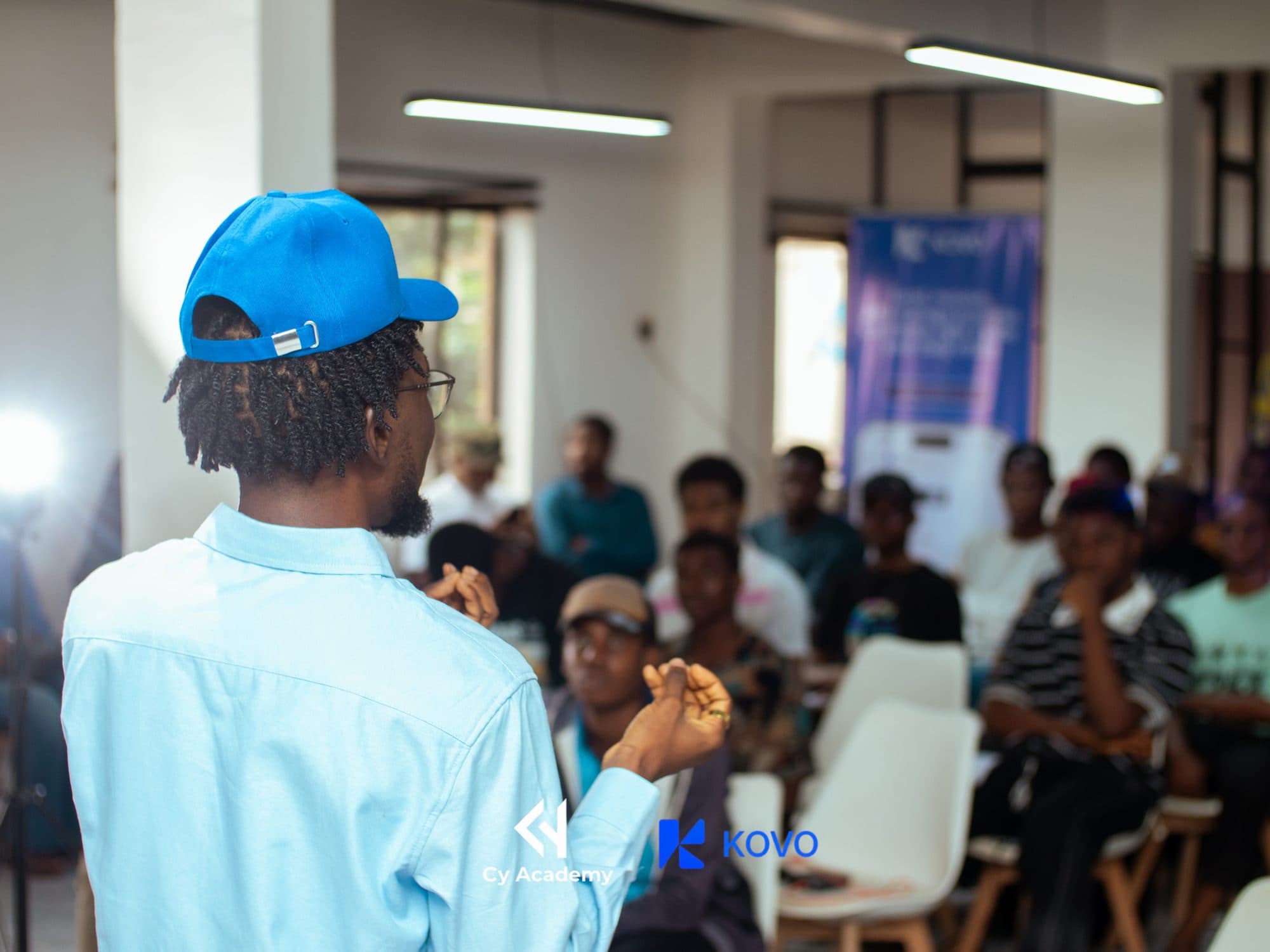 CY Cyprian engaging the audience