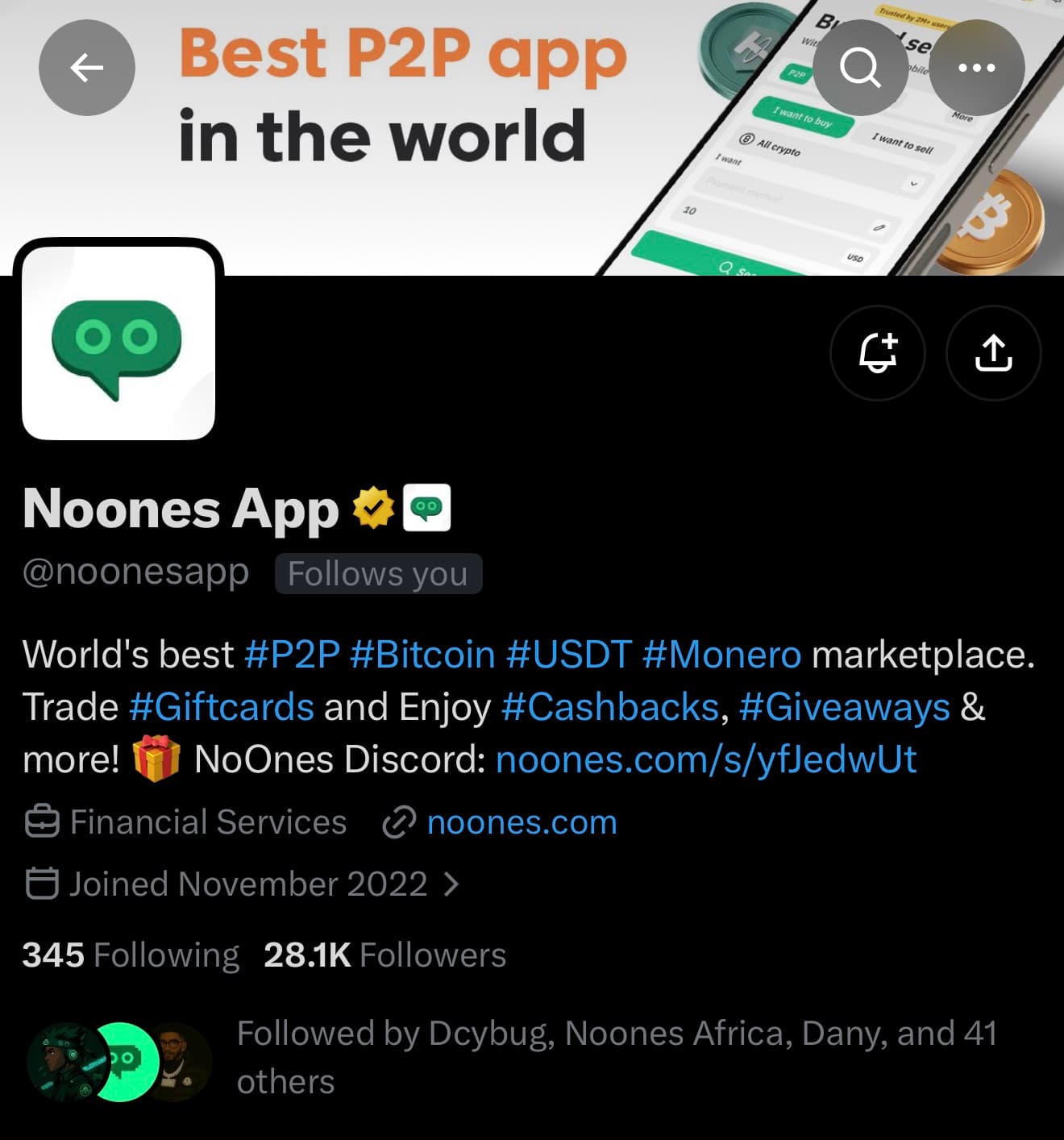 NoOnes App: social growth