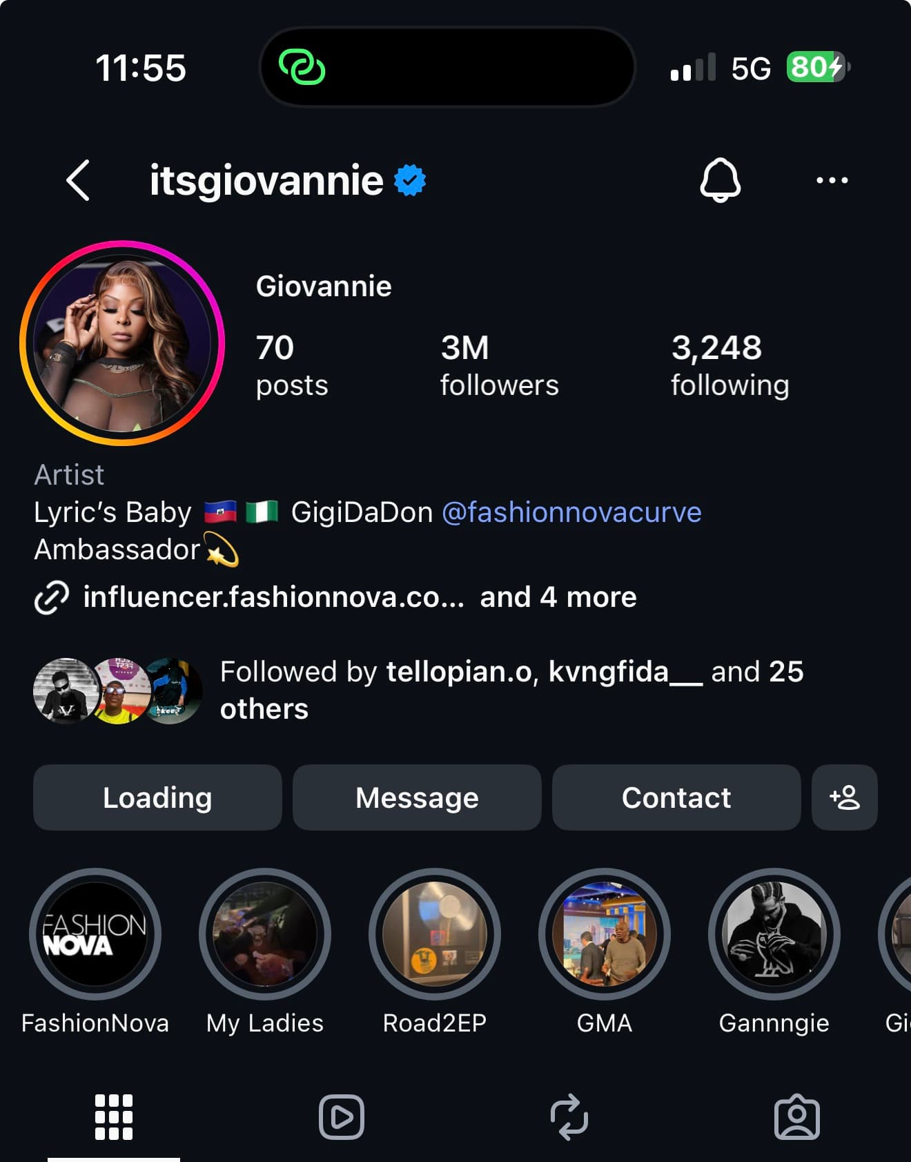 Instagram: 3M followers