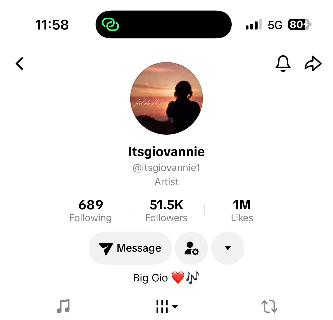 TikTok: today (51.5K followers, 1M+ likes)