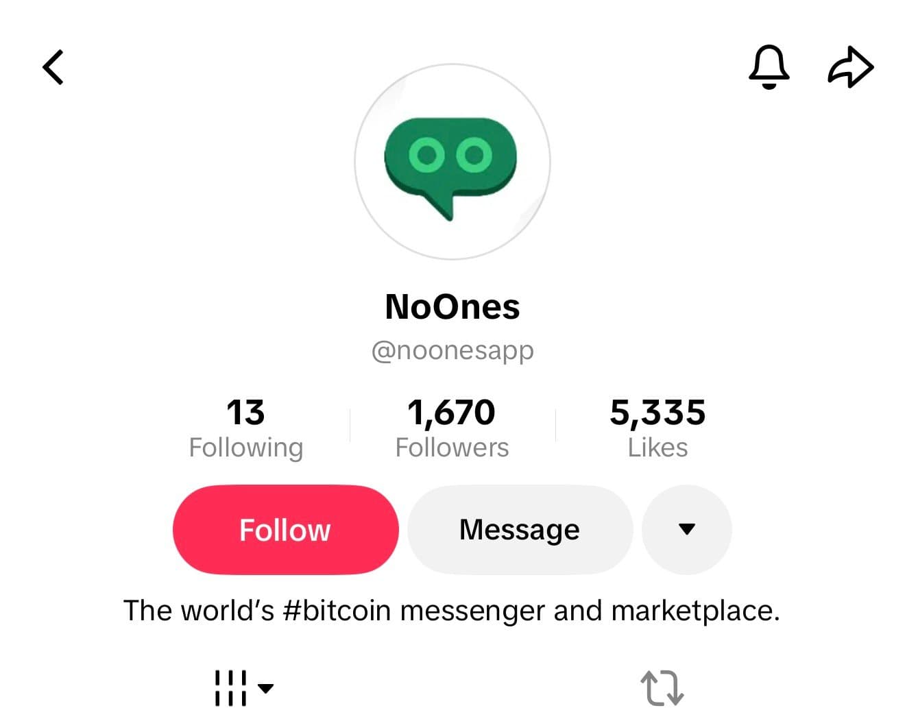 Official NoOnes TikTok account